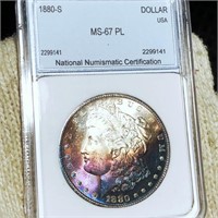 1880-S Morgan Silver Dollar NNC - MS 67 PL