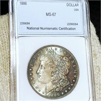 1886 Morgan Silver Dollar NNC - MS67