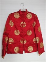 RED & GOLD EMBROIDERED ASIAN JACKET