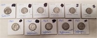 (11) 1950s & 1960s Jefferson Nickels
