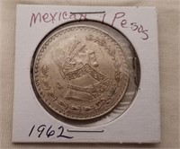 1962 Mexican Peso Coin
