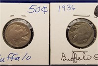 1936 & Undated Buffalo Nickels
