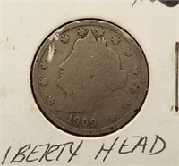 1909 Liberty Head Victory Nickel