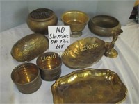 9pc Vintage Brass Ware
