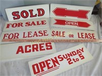 Real Estate / Retail Signs - Advertising Signs NOS