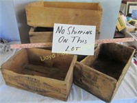 4pc Vintage Wood Crates - Fruit Crates