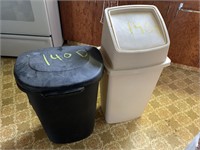 2 garbage cans