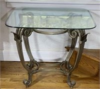 Glass Top Side Table