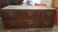 6 Drawer Card Catalog Cabinet