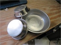 Lot of 3 Stainless Steel Dog Bowls