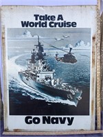 Vintage "Go Navy"