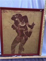Framed Indian Woman Artwork