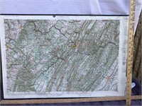 Framed Cumberland Map