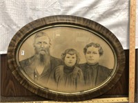 Oval Framed Antique Family Portrait