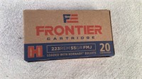 (20) Frontier 55gr 223 Remington FMJ Ammo