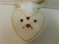 Ruby jewelry Set