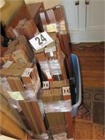 (10) 34x72" Brown Faux Wood Blinds & (2)