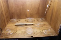 Royal Rose Glass Luncheon Plates 8 Box
