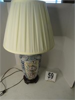 28" Tall Oriental Themed Lamp with Shade (Matches