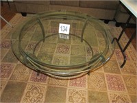 Metal & Glass Coffee Table (45x18") Matches #164