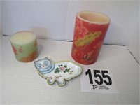 Small Cat Dish & Candles (R1)