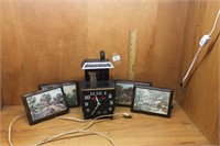 Electric Stove Kitchen Clock & Assorted Pictures