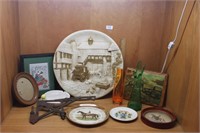 Assorted Decorative Wall Plates & Vases Ect.