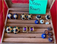 845 - JOAN RIVERS EARRINGS IN JELELRY BOX