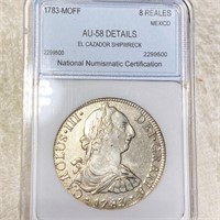 1983 Mexican Silver 8 Reales NNC - AU58 DETAILS
