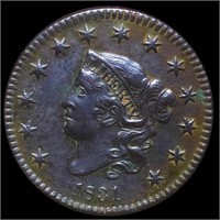 1831 Coronet Head Large Cent CLOSELY UNC