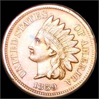 1859 Indian Head Penny CLOSELY UNC