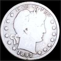 1897-S Barber Silver Quarter NICELY CIRCUALTED
