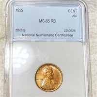 1925 Lincoln Wheat Penny NNC - MS 65 RB