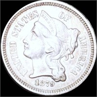1879 Three Cent Nickel XF