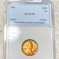 1929 Lincoln Wheat Penny NNC - MS 65 RB