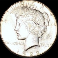 1922-S Silver Peace Dollar CLOSELY UNC