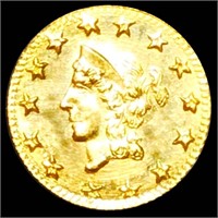 1854 Cal. Fractional Gold Half Dollar UNCIRCULATED