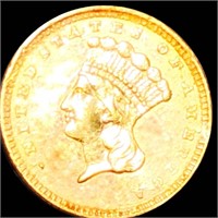 1857 Rare Gold Dollar CLOSELY UNC