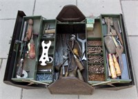 Metal (Kennedy Kits) Tool Box & Assorted Tools