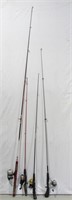 4 pcs Assorted Fishing Rods & Reels