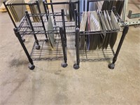 (2) Rolling File Carts