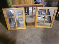 (3) Mirror "Window" Wall Hangings