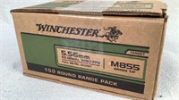 (150) Winchester 5.56mm M855 Green Tip ammo