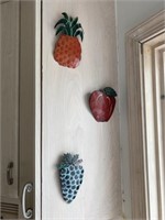 Vintage Metal Fruit Art Wall Hangings