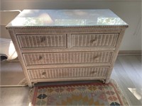 Vintage Wicker Chest of Drawers