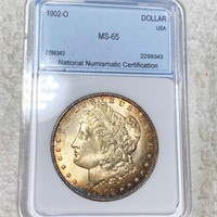 1902-O Morgan Silver Dollar NNC - MS65