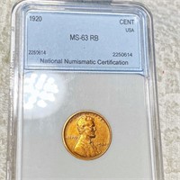 1920 Lincoln Wheat Penny NNC - MS 63 RB