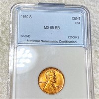 1930-S Lincoln Wheat Penny NNC - MS 65 RB