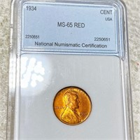 1934 Lincoln Wheat Penny NNC - MS 65 RED