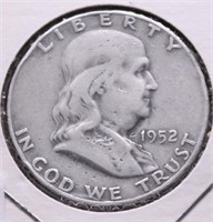 1952 S FRANKLIN HALF DOLLAR